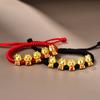 Accesorios de Dragón de Dibujos Animados Cinco Bendiciones Estéreo Dragón Pulsera de Cuerda Roja DIY Animal Año Zodíaco Joyería de Cuerda Hecha a Mano