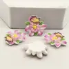 Abelha de Desenho Animado Gradiente Colorido Flor de Cinco Pétalas Acessórios de Resina Headdress DIY Grampo de Cabelo Joia Fivela de Sapato Material de Aplique