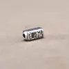Accesorios de plata de ley S925 Yiluya seguros y de la suerte Cuentas con la palabra Lucky para pulsera de cuerda trenzada hecha a mano DIY cuentas sueltas
