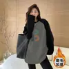Camisa básica de veludo vintage europeia feminina outono e inverno nova interna solta manga longa camiseta top casual