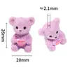 Nuevo Agujero Vertical Oso de Dibujos Animados Corazón Cadena para Teléfono Móvil Llavero Colgante Colgante Joyería Accesorios Mayoreo