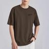 Camiseta Masculina de Algodão Pesado 260g Manga Curta Gola Redonda Roupas Branca Meia-manga Marca Moderna Estampada com Letra Camiseta