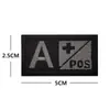 Parche Bordado de Tipo de Sangre A+ B+ AB+ O+ para Exteriores con Velcro Parche Táctico para Mochila Insignia de Tela