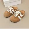 Mules Estilosas com Cadarço, Color Block, Estilo Francês, Sola Grossa, Slip-On para Primavera e Verão 2026