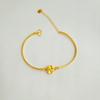 Pulsera de trébol de cuatro hojas de lazo de oro arena de Vietnam pulsera de la familia Zhou con pulsera valiente de loto pulsera de temperamento de moda para mujer