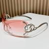 Chegada Nova Cobra Metal Frame Sem Moldura Peça Única Personalizado Y2K Spice Girls Europeu e Americano Óculos de Sol de Luxo Leve Óculos de Sol Estilo Celebridade da Internet