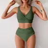 Bikini conservador nuevo europeo y americano para mujer 2026, traje de baño de exportación de Amazon, conjunto sexy de dos piezas