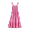 Comercio exterior transfronterizo ropa de mujer 2026 verano nuevo estilo europeo y americano moda vestido a rayas con decoración de lazo 7777825