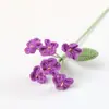 Ramo de flores de nomeolvides de cuatro lanas tejidas a mano lindo transfronterizo, ramo para el Día de la Madre, temporada de graduación con pequeños regalos