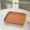 Bandeja com Textura de Madeira Sintética, Bandeja Retangular de Plástico para Chá, Prato de Jantar, Bandeja de Armazenamento para Copos de Água Domésticos, Prato de Pão para Café