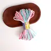 Cuerda de Algodón de Colores, Cuerda para Tejer DIY Hecha a Mano, Cuerda de Algodón Redonda Retorcida con Núcleo Teñida en Degradado, Cuerda de Cordón para Decoración de Ropa Venta al por Mayor