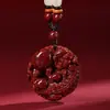 Loja Oficial Cinnabar Pingente Fivela Pi Xiu Ping An para Homens e Mulheres Autenticidade Colar de Areia Dourada Roxa Pingente do Ano da Vida Pichu