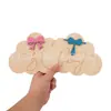 Placa de anuncio de nube de madera para bebé transfronteriza, letrero DIY de revelación de género para niños y niñas, accesorio para foto de recuerdo