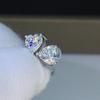 Brinco de coração com zircônia colorida incrustada com diamantes, moda europeia e americana para mulheres, brincos de casamento, joia para orelha