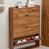 Gabinete de Zapatero para Puerta de Casa Ultradelgado 17cm Económico Multifuncional Simple Moderno Gabinete de Almacenamiento Estrecho Tipo Volcado Zapatero Pequeño