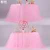 Procesamiento de Comercio ExteriorMantel de Boda, Mesa de Firma de Boda, Decoración de Fiesta de Cumpleaños, Mantel de Mesa de Postres, Tul