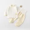 Ropa para Bebé Primavera y Otoño Algodón Set Clase A Cintura Alta Protección de Barriga Ropa de Otoño y Pantalones Set Separado Ropa para Casa Pijama