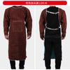 Ropa Protectora de Cuero de Vaca Resistente al Desgaste, Aislante al Calor, Anti-Quemaduras y de Alta Temperatura para Soldador, Delantal de Soldador con Vestimenta Inversa, Ropa de Trabajo para Soldadura por Arco de Argón