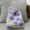 Bolsa 2025 Bolsa para Coisas do Dia a Dia Bolsa de Mão de Tricô Espessa Grande Capacidade Bolsa com Padrão Fofo Bolsa para Celular Almoço