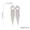 Pendientes de Flor Redonda con Borla Incrustados con Diamantes Aguja de Plata Moda Europea Americana Pendientes de Botón Lujo Ligero Alto Grado Sentido de Diseño de Pendientes Nicho