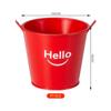 Balde de imitação de lata pequeno Balde de flores Balde de flores Plantação verde Conjunto de plantio carnudo Vaso Balde decorativo de mesa Mini vaso de flores de plástico