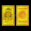 Estátua de Buda, Cartão de Buda Portátil de Metal, Bodhisattva Guanyin, Bodhisattva Ksitigarbha, Cartão Portátil de Paz com Impressão Personalizada, Cartão Dourado