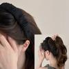 Aro para el pelo con lazo plisado, sencillo y ligero, para mujer, elegante y a la moda, con parte superior de cráneo alto, para lavarse la cara y presionarse.
