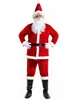 Ropa de Papá Noel para Navidad para Adultos Hombres Traje de Terciopelo Dorado para Fiesta de Actuación Disfraz de Navidad para Actuación Disfraz