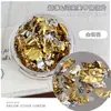 Fragmentos de Papel Dourado para Nail Art Joias Popular Transfronteiriça Vermelho Azul Verde Flor Dourada Laser Dourado e Prateado Material de Lantejoula Folha Atacado