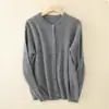 Cardigan de Cashmere para Bebê com Gola Redonda, Textura Torcida, Macio e Amigo da Pele, Jaqueta Tricotada de Cor Pura com Manga Longa para Mulheres