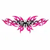 Pegatinas de Tatuaje de Cintura y Abdomen Sexy de Moda Tótem Gótico en Forma de Corazón Degradado Pegatinas de Tatuaje de Larga Duración