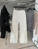 Yuran 26 Nuevo Modelo de Principios de Primavera: Jeans de Pierna Recta de Largo Hasta el Suelo, Corte Preciso Recto, Dobladillo Curvo, Pierna Recta, Algodón Orgánico Siro-Spun, Estructurados, Corte Dividido