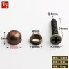 Tornillos de Latón con Tapas Decorativas, Tachuelas Publicitarias de Cobre Puro Estilo Antiguo, Clavos para Espejo Vintage, Tapas Decorativas para Tornillos de Ferretería para Muebles, Clavos de Cobre