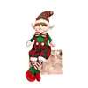 Boneco Elfo de Pernas Longas Sentado para o Natal Transfronteiriço Boneco Elfo Decoração de Natal Enfeites Decorações de Natal Atacado