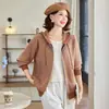 Abrigo de otoño para madre, sudadera con capucha elegante para mujeres de mediana edad, modelo 2026, abrigo versátil de talla grande para mujeres de mediana edad y mayores para primavera y otoño
