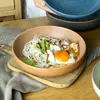 (9,9 Yuan por 2 Tigelas de Cerâmica) Tigelas de Salada Práticas, Tigelas de Comida Domésticas, Tigelas Fundas, Tigelas para Macarrão, Esmaltadas em Forno Vintage com Imperfeições