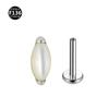 Aleación de titanio F136 piedra natural varilla de 1.0/1.2 mm de grosor ojo de caballo perforación labio oreja clavo lengua clavo comercio exterior popular en stock