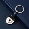 Chaveiro de metal criativo com pingente de corrente para pendurar na cintura, com design de disco de freio, cubo de roda e pinça, para carro modificado