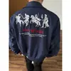 Chaqueta de béisbol con letras retro americana transfronteriza para hombres y mujeres, chaqueta casual holgada con vibra de alta costura para primavera y otoño, moderna