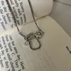 Nuevo Collar Vintage Estilo Desgastado Cara Sonriente para Mujer, Diseño de Nicho, Hip-Hop Dulce Fresco Versátil Personalidad Cadena Simple para Clavícula para Mujer