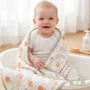 Toalha de Banho de Gaze Personalizada, Toalha de Banho de Gaze para Bebê de Seis Camadas de Alta Densidade, Cobertor de Grau A para Mães e Bebês, Algodão Puro para Recém-Nascidos