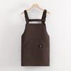 Delantal de Lona para Mujer Cocina Hogar Cocina Antifouling Ropa de Trabajo Tienda de Té con Leche Tienda de Uñas Estampado Catering Cintura Corta