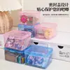 Caja de Almacenamiento para Tarjetas, Transparente a Prueba de Polvo con Tapa, Pequeña Caja Organizadora de Tarjetas y Cambio para Niños, Caja de Almacenamiento Multifuncional para Artículos Varios de Escritorio