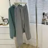 Pantalones de forro polar para tallas grandes mm200 kg cintura alta sueltos acolchados leggings para mujer invierno cálido Joker casual pantalones deportivos