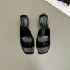 Sandalias de Tacón Alto con una Sola Tira Estilo Francés para Mujer, Nuevo Modelo Verano 2026, Sencillas y Elegantes, Tacón Delgado, Sandalias de Tacón Alto con Punta Cuadrada