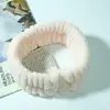 Faixa de Cabelo e Pulseira de Flanela Cor Lisa Três Peças para Lavagem do Rosto Feminino Pulseira de Pelúcia Amazon Transfronteiriça