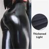 Pantalones de cuero PU para mujer, leggings de cintura alta de talla grande, populares para comercio exterior, pantalones lápiz elásticos para mujer