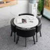 Mesa de Comedor Simple que Ahorra Espacio para Uso Doméstico, Adecuada para Apartamentos Pequeños, Mesa de Comedor para Negociaciones en Tiendas, Juego de Mesa y Sillas, Mesa Redonda para Recepción