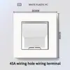 Panel de interruptor de luz de plástico blanco estilo británico de Hong Kong y Macao, enchufe de 13A con carga USB y carga rápida tipo C, panel de interruptor de luz estándar UK/US