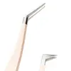 Pinzas de Alta Precisión para Pestañas Postizas para Principiantes Maestros de Pestañas Injerto Profesional Herramienta de Traje Completo Pinza Pluma Dorada